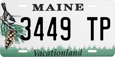 ME license plate 3449TP