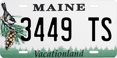 ME license plate 3449TS