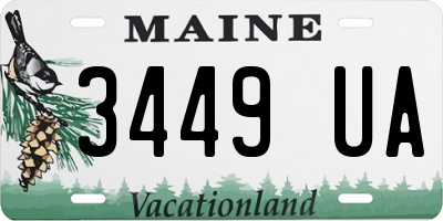 ME license plate 3449UA