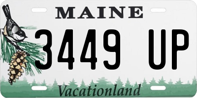 ME license plate 3449UP