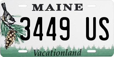 ME license plate 3449US