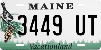 ME license plate 3449UT