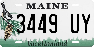 ME license plate 3449UY