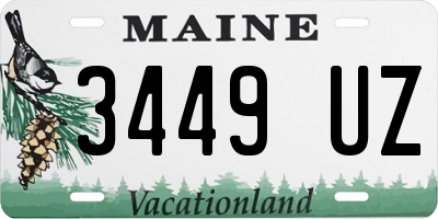 ME license plate 3449UZ