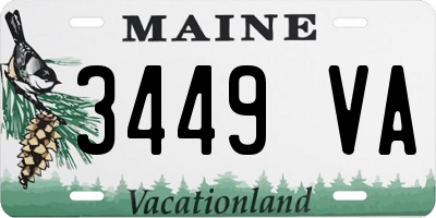 ME license plate 3449VA