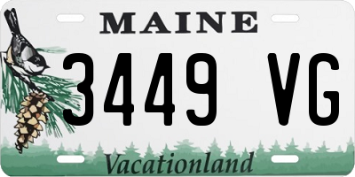ME license plate 3449VG