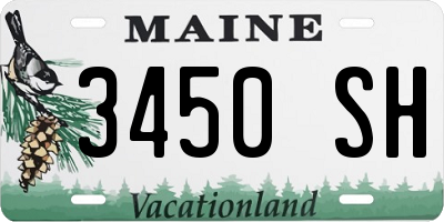 ME license plate 3450SH