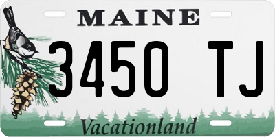 ME license plate 3450TJ