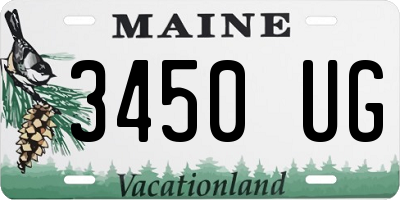 ME license plate 3450UG