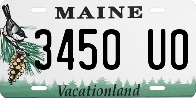 ME license plate 3450UO