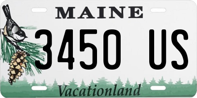 ME license plate 3450US
