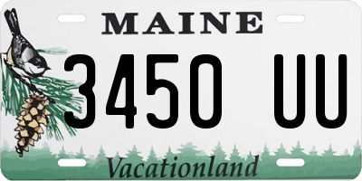 ME license plate 3450UU