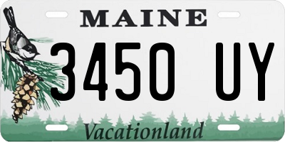 ME license plate 3450UY