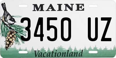 ME license plate 3450UZ