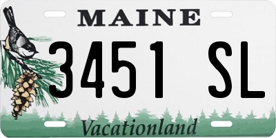 ME license plate 3451SL