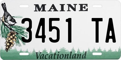 ME license plate 3451TA