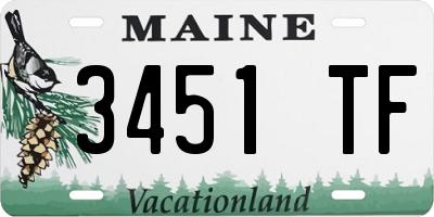 ME license plate 3451TF