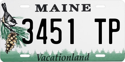 ME license plate 3451TP