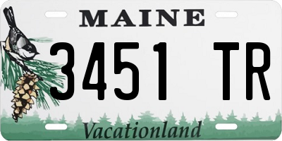 ME license plate 3451TR