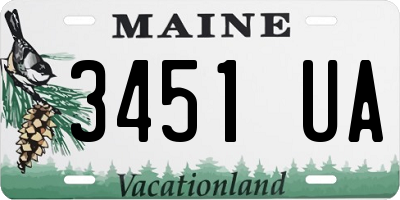 ME license plate 3451UA