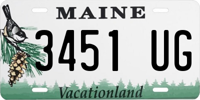 ME license plate 3451UG