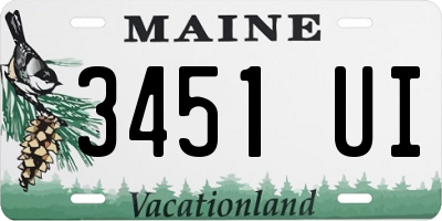 ME license plate 3451UI