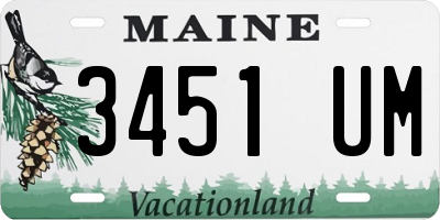 ME license plate 3451UM