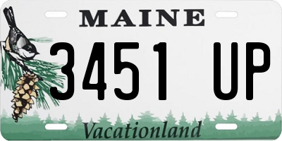 ME license plate 3451UP