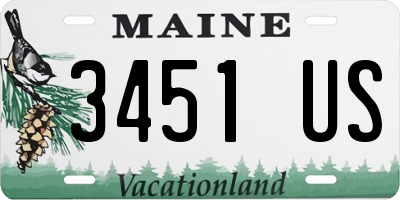 ME license plate 3451US