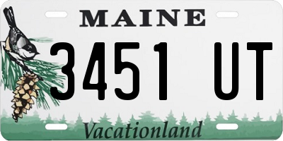 ME license plate 3451UT