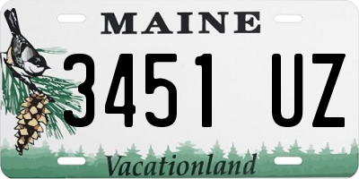 ME license plate 3451UZ