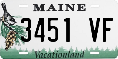 ME license plate 3451VF