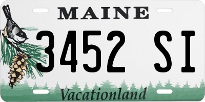 ME license plate 3452SI