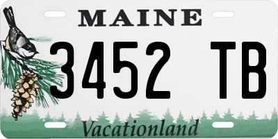 ME license plate 3452TB
