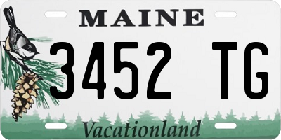 ME license plate 3452TG