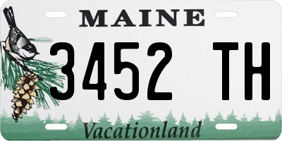 ME license plate 3452TH