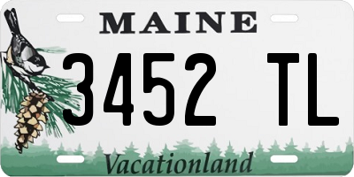 ME license plate 3452TL