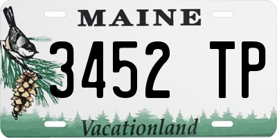 ME license plate 3452TP