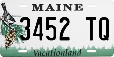 ME license plate 3452TQ