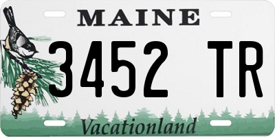 ME license plate 3452TR