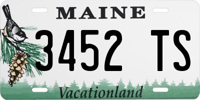 ME license plate 3452TS