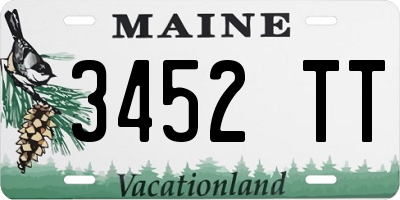 ME license plate 3452TT