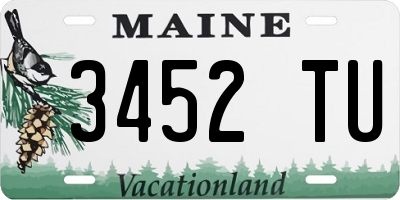 ME license plate 3452TU