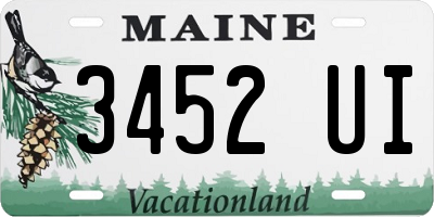 ME license plate 3452UI