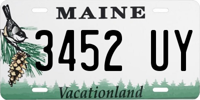 ME license plate 3452UY