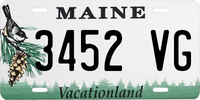 ME license plate 3452VG