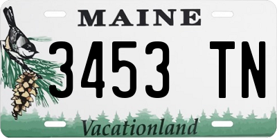 ME license plate 3453TN