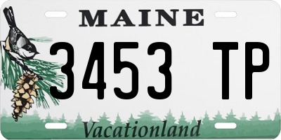 ME license plate 3453TP