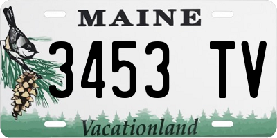 ME license plate 3453TV