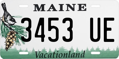 ME license plate 3453UE